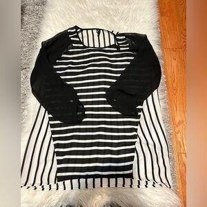 Black & White Striped Top